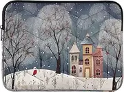 Winter Scene Snowflakes Computer Laptop Bag, Laptop Cover 13 Inch, Laptop Case Waterproof, Slim Laptop Case