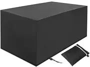 9 Sizes Waterproof Indoor Outdoor Furniture Cover Garden Patio Dust Rain UV Sofa Table Protector Cover (250×250×89cm)