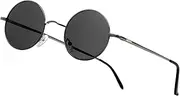 [NIEEPA] NEEPA John Lennon Vintage Round Polarized Hippie Sunglasses Small Circle Metal Driving Sun Glasses (