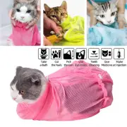 Mesh Cat Grooming Bath Bag Washing Bags Pet Bathing Nail Trimming Anti Scratch