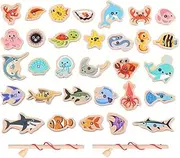 Magnetic Fishing Game Toddler, Wooden Magnetic Fishing Toys, Easy Play Wooden Fishing Toy for Toddlers & Kids, Homeschool Sight Word Educational Toy for Age of 3,4,5,6 Year Old Kids, Boys & Girls (A)