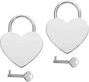 2Sets Love Heart Padlocks Romantic Travel Luggage Locks Diary Book Locks Special Occasions for