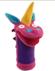 Softy Unicorn Hand Puppet - 12-Inch Eco-Friendly Fleece Cate & Levi NEW Kids Toy