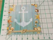Two Decorative Luncheon Napkins for Decoupage "Seaside Anchor"