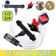 Auto Irrigation Venturi Fertilizer Kit Injector Water Tube Switch Filter 3/4"