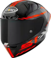 Suomy S1-XR GP Carbon Hypersonic E06 Helmet, black-red, Size XL for Men Black Red
