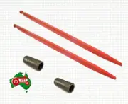 2 X Tractor Loader Tine Kit Straight Conus 2 1100mm Bale Hay Silage Forks Spear