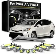 12Pcs LED Interior Light Bulb Kit, For Toyota Prius A V Plus 2012 2013 2014 2015 2016 2017 2018 2019 Car Dome Trunk Lamp