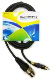 MAGNUM PRO MDJM406 PRO Series 6ft XLR Female Plug to RCA Male Plug Cable