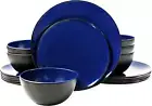 18 Pieces Dinnerware Set, Melamine Dinner Plates and Bowls Set, 18-Piece Dishes