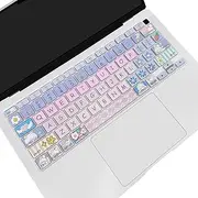 Cute Keyboard Cover for 2021 2020 MacBook Air 13 inch (Model: A2179 A2337) M1 Chip, Silicone Protective Skin, Cute Bunny