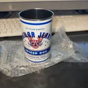 Blue white sailor Jerry Caribbean spice rum metal can Moscow meal drinking cup￼