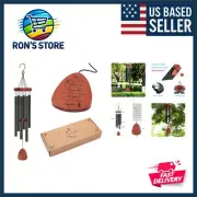 Elegant Memorial Wind Chimes for Mom: Comforting Sympathy Gift - Black Aluminum