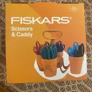 Fiskars Kids Scissors & Caddy 24 COUNT Blunt Tip 5" Class Pack w/ 2 LEFTY Safe