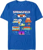 Springfield Map Simpsons T-Shirt