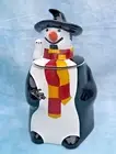 2023 Harry Potter Christmas Hogwarts Hogsmeade Snowman Cookie Jar NEW