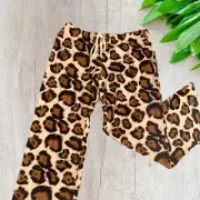 NWT Woman's Size Large Southpole Leopard Print Super Soft Sleep Pants Pajamas