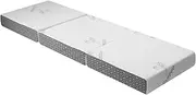 [Luxdream] Trifold Foam Mattress 12cm Single Sofa Bed Folding Camping Floor Portable Sleeping Mat Cushion with Removable Bamboo Cover 190.5x63.5cm