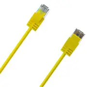 Cruxtec Cat6A Ultra Slim Ethernet Cable - 50cm - Yellow [RF6A-005-YE]