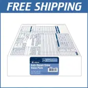 Professional Garage Repair Order Forms - 250 Carbonless Copies, 8.5 x 11 Inches