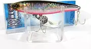 JACKALL Pencil Bait DICE Water Monitor, 3.3 inches (85 mm), 0.5 oz (13.5 g), Blackback Red Berry/Magma Wave Sinking