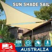 320GSM HDPE Shade Sail Cloth Rectangle Sun Sand Triangle Outdoor Canopy Awning