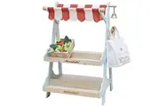 Le Toy Van - Timeless Honeybee Wooden Market Play Shop Set Perfect for Supermarket, Food Shop or Cafe Pretend Play Great As A Gift,TV181