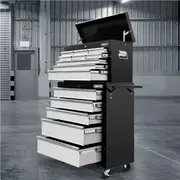 14 Drawer Giantz Tool Cabinet Chest Trolley Toolbox Storage Grey