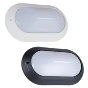 Outdoor Wall Light Large Oval Plain in White or Black