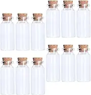 Yardenfun 20Pcs Transparent Glass Wishing Bottles with Corks DIY Drift Bottle for Home Decor Objects Keepsakes