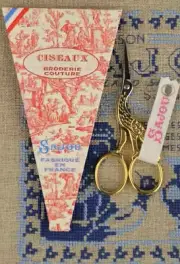 Sajou Embroidery Scissors Stork Gilded Small 3.5"
