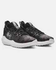 UNDER ARMOUR MENS HARPER 8 TURF SHOES NWB SIZE 10 BLACK METALLIC $110