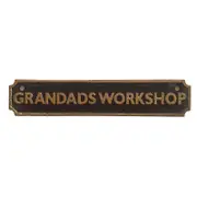 Grandads Workshop Cast Iron Sign 20cm
