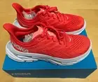 Hoka One One Clifton Edge Women's Pink Coral White Sneakers Running Shoes 8.5