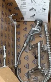 T&S B-0133-B PRE RINSE SCRAP FAUCET SPRAYER WALL MOUNT 8” CENTERS SPRING ACTION