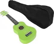 Totority Children's Musical Instrument Wooden Ukulele Toy 4-string Mini Guitar Green Beginner Kit