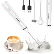 Milk Frother Wand Handheld Rechargeable Electric Whisk Coffee Drink Mixer, Mi...