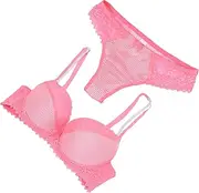 [ANDRESLAD] Underwear Cotton Briefs for Bras for Soft Bra Panties Ladies Briefs Ladies Bras Suit Bikini Lady- Panty Acrylic Pink