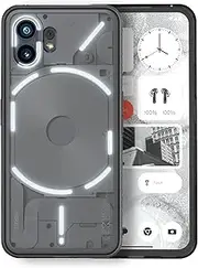 TUDIA Ultra Clear Fit Designed for Nothing Phone (2) Case, [LUCION] Shockproof TPU Bumper Anti-Yellowing Transparent Hard Back Ultra Slim Grip Protection for Nothing Phone 2 Cover 2023 (Black)