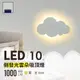 LED 10瓦 超可愛雲朵壁燈 黃光 床頭小夜燈 壓克力發光 柔和光線不刺眼 全電壓 兒童房 走廊玄關壁燈