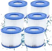 GOGOGlobal 6 Pack Pool Filter Replacement Cartridge Type VI, for Lay-Z-Spa Hot Tub Filter and SaluSpa 90352E Swimming Pool Filter Pump,Compatible with Bestway Coleman Type VI Spa Filter