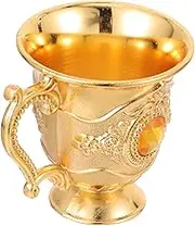 DOITOOL Palace Embossed Wine Glass Wine Goblet Wine Chalice Goblet Chalice Cocktail Cup Embossed Liquor Cup Wine Tumbler Mini Wine Glasses Reusable Wine Cups Alloy Optional Cocktail Glass
