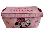 Disney Minnie Mouse Deluxe Toy Box Stylish Storage For Bedrooms Collapsible