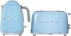 Smeg 50's Retro Style Electric Aesthetic Kettle 2 Slice Toaster Pack Pastel Blue