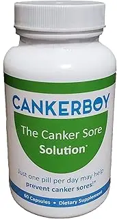 Cankerboy Canker Sore 2 Month Treatment with Vitamin B12 and L-Lysine to Reduce and Eliminate Recurring Canker sores 60 Count