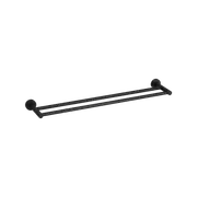 Rick McLeans 600mm Matte Black Double Towel Rail Matte Black