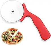 1PC Stainless Steel Pizza Cutter Knife Cake Tools Pizza Wheels Scissors Ideal for Pizza Pies Waffles Dough Cookies Red Color