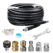 WEST BAY Sewer Jetter Kit 25 FT for Pressure Washer, 5800 PSI Drain Cleaner H...