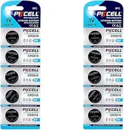 [PKCELL] 10PCS Button Battery CR2016 3V Battery for Watches,Control Toy Car