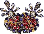 Gadpiparty 2pcs Clothes Applique: Decorative Rhinestone Beaded Patches for Sewing DIY Projects - Applique for Party and Casual Clothes